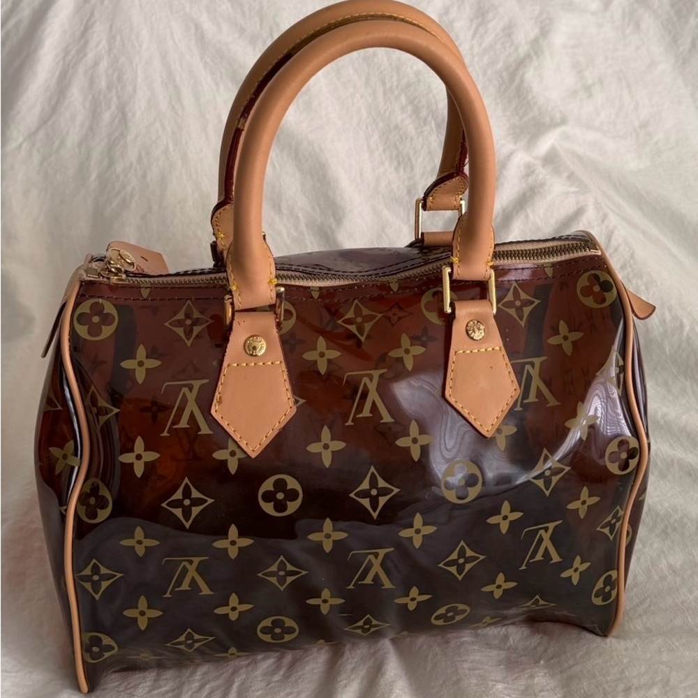 👑✅PRICE FIRM✅ Fashion Plastic PVC Monogram Speedy Bag Hand Bag Style Purse - Picture 3 of 17